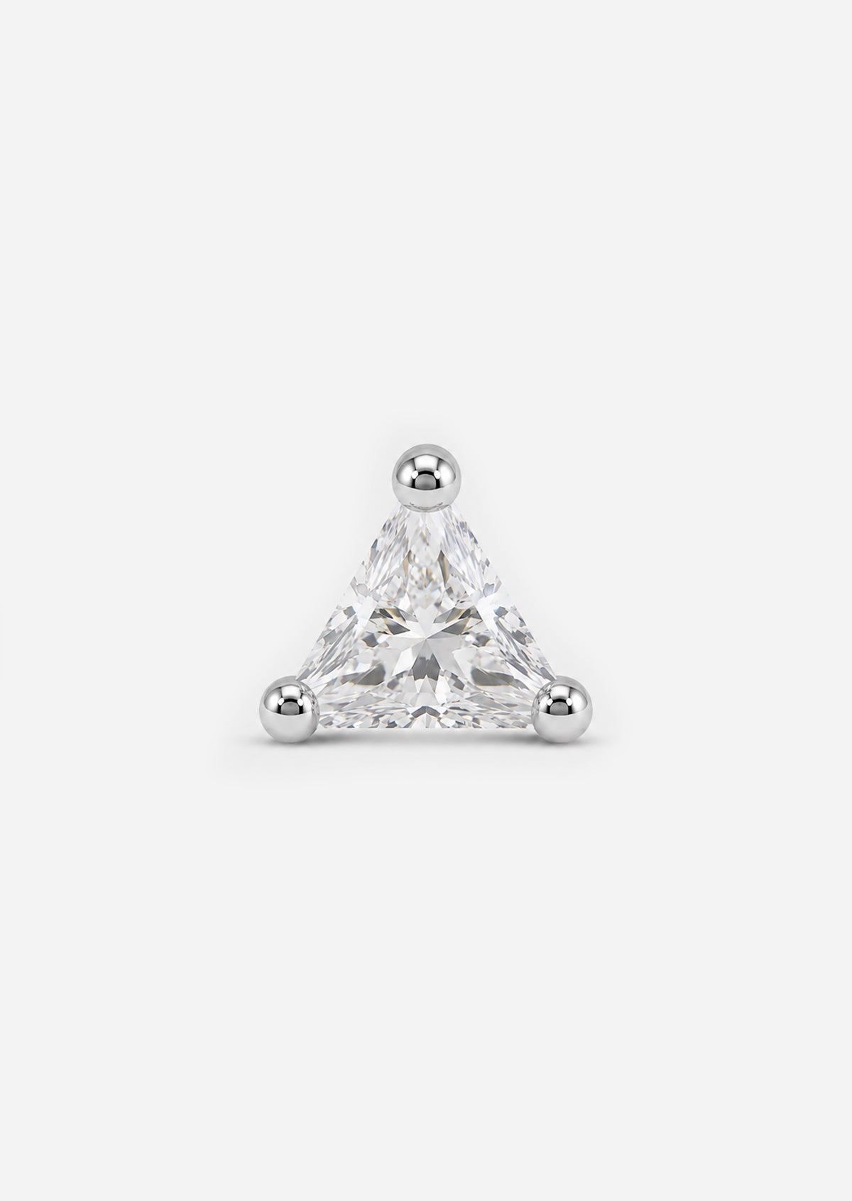 Triangle Threaded Flat Back Earring
