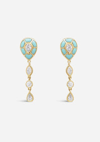 Ankh Inlay Earrings - Diamond