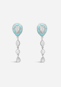 Ankh Inlay Earrings - Diamond