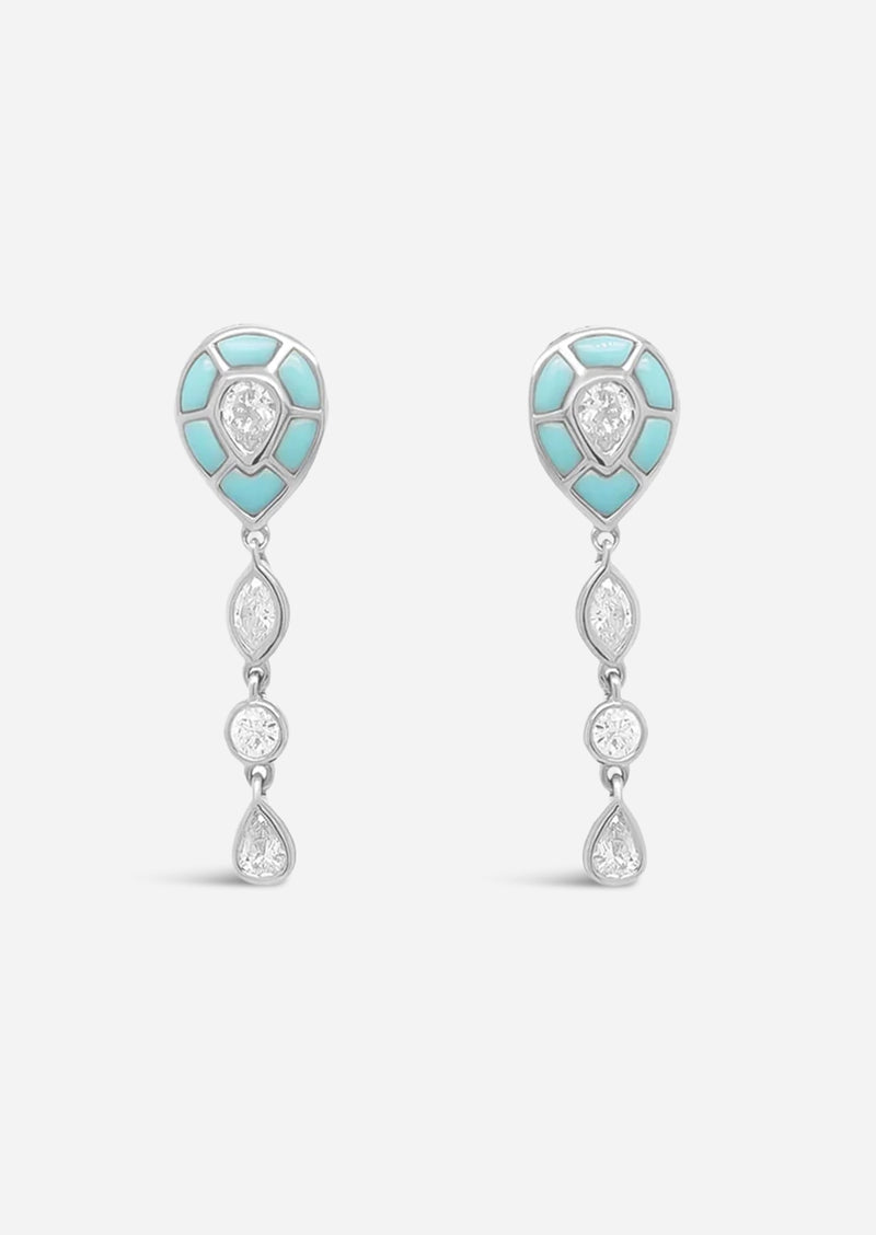 Ankh Inlay Earrings - Diamond