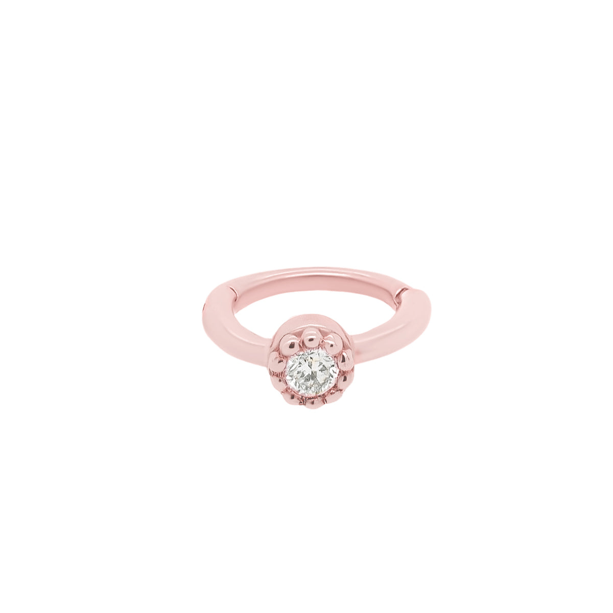 Bezel Set Diamond Clicker Hoop | Single – Porter Lyons