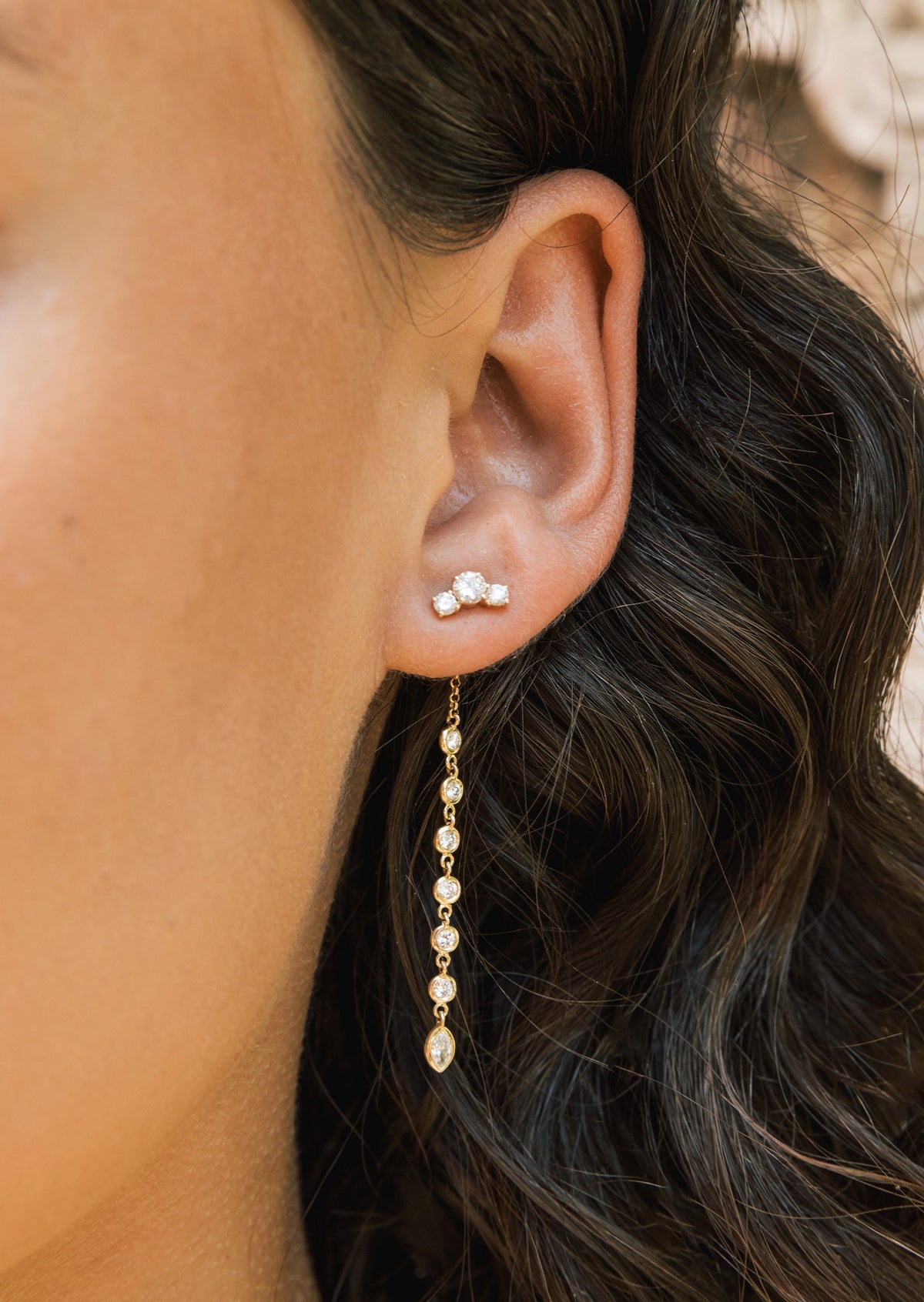 7 Diamond Drop Ear Jacket | Single