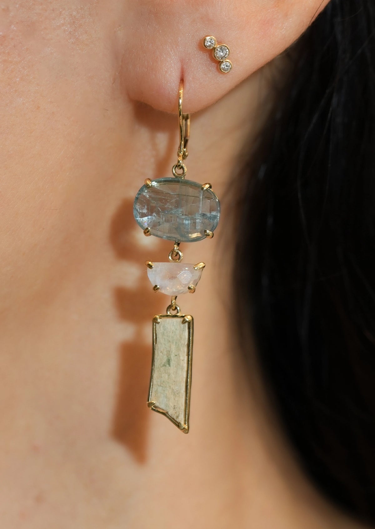 Soft Knock Moonstone Earrings