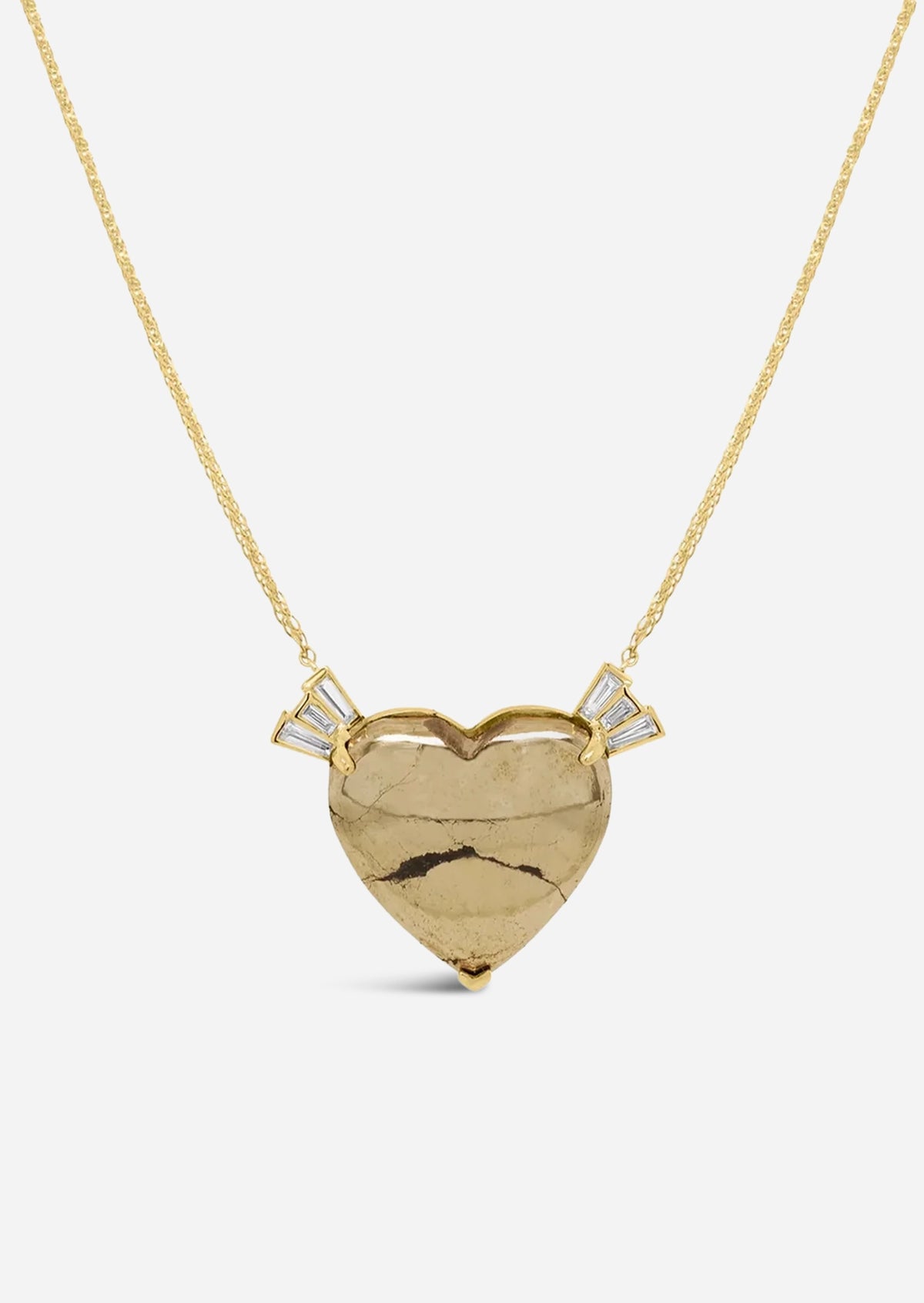 Winged Heart Necklace - Apache Gold