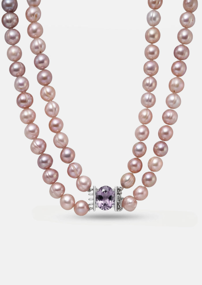 Amethyst Pearl Necklace
