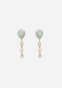 Ankh Inlay Earrings - Diamond