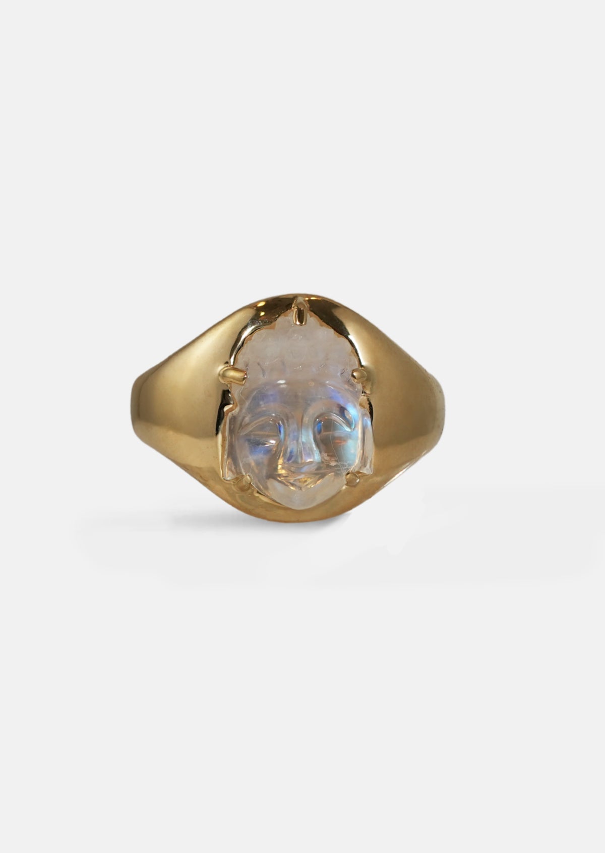 Mini Moonstone Buddha Ring
