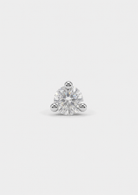 1.5mm Round Diamond Threaded Flat Back Earring