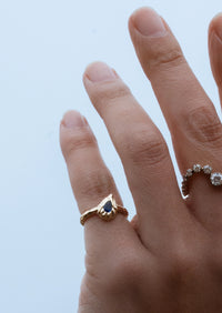 Sapphire Erode Pinky Ring