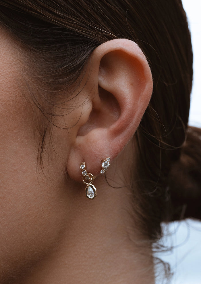 Lure Threaded Flat Back Earring