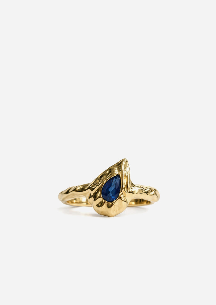Sapphire Erode Pinky Ring
