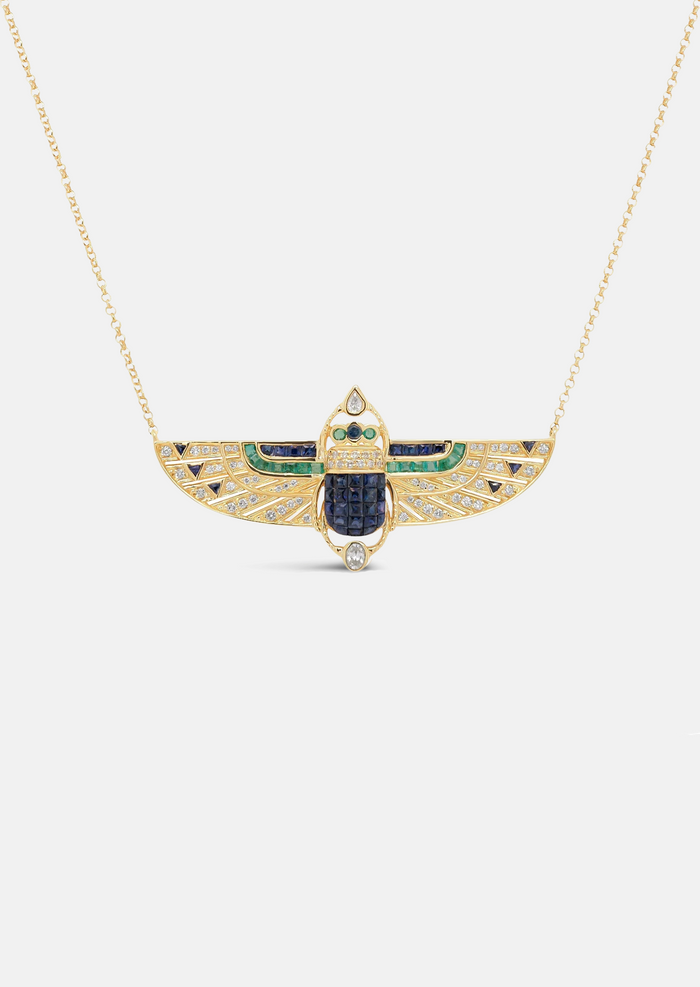 Deco Scarab Necklace
