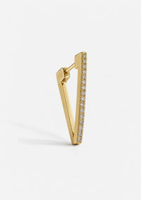 Diamond Triangle Hoop