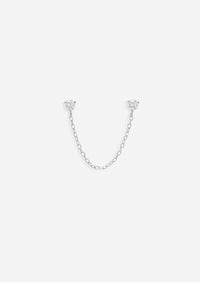 Double Diamond Chain Earring | Single