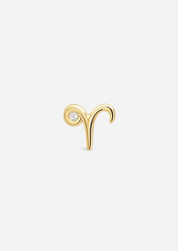 Aries Threaded Flat Back Earring