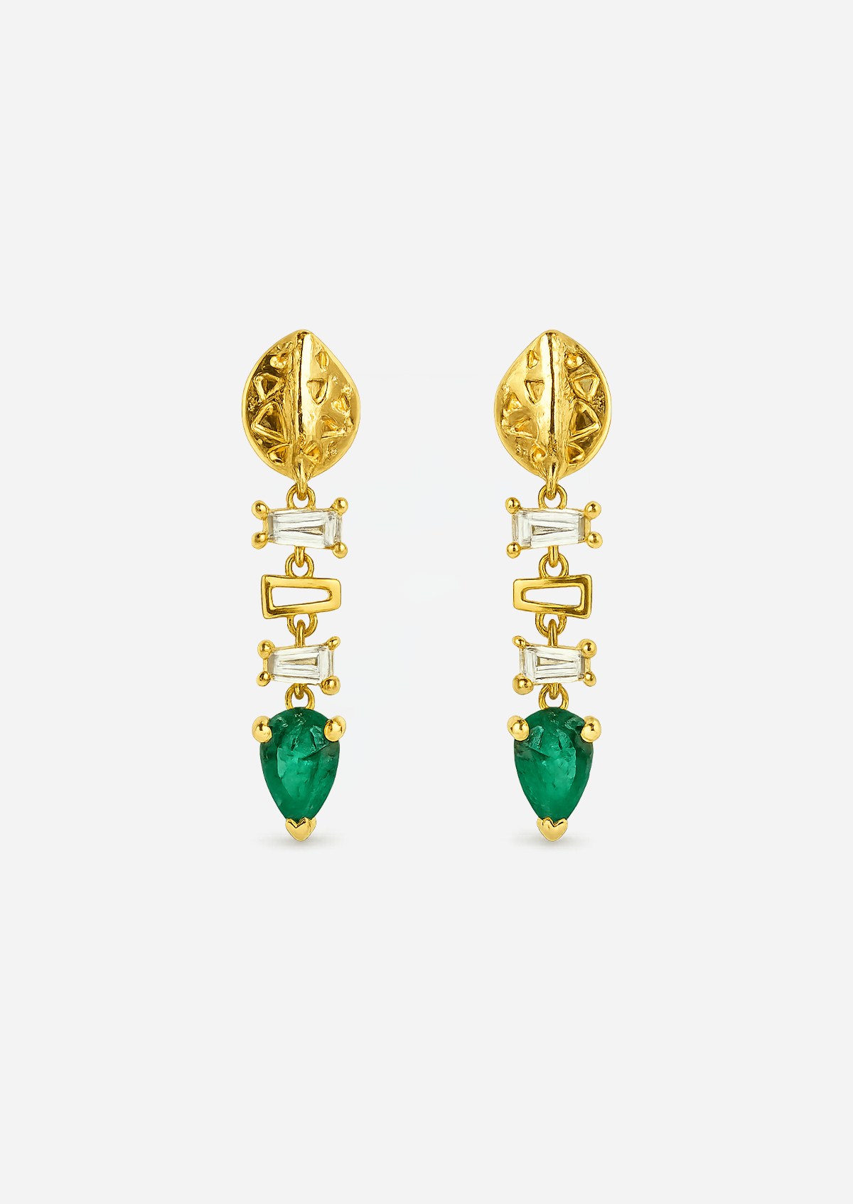 Backbone Baguette Earrings