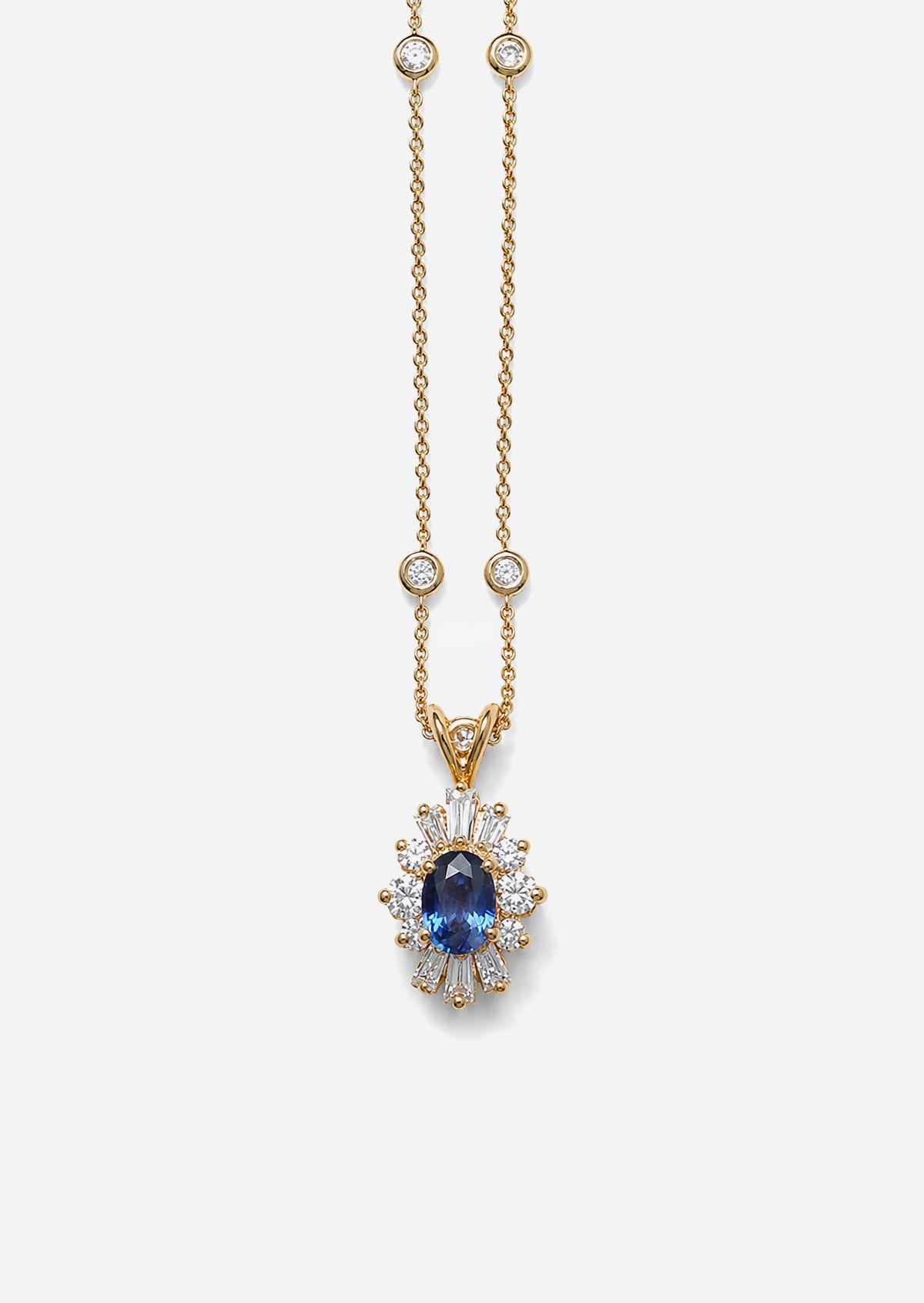 Sunburst Charm - Sapphire