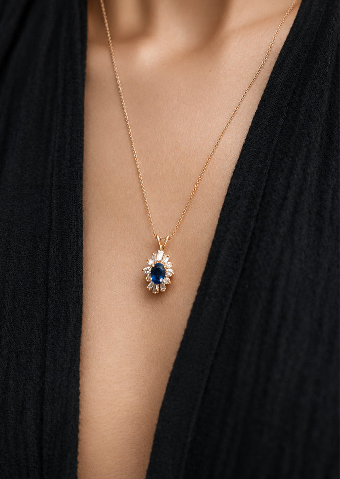 Sunburst Charm - Sapphire
