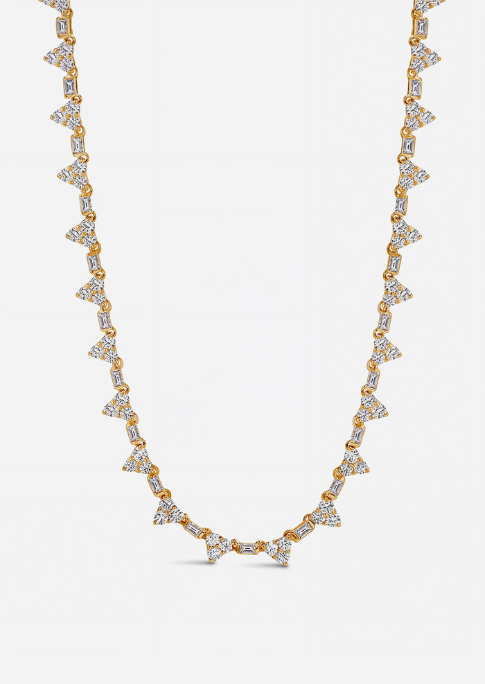 Pyramid Tennis Necklace