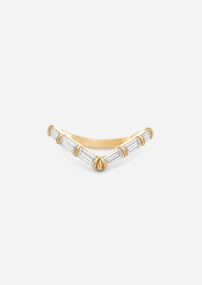 Baguette V Ring