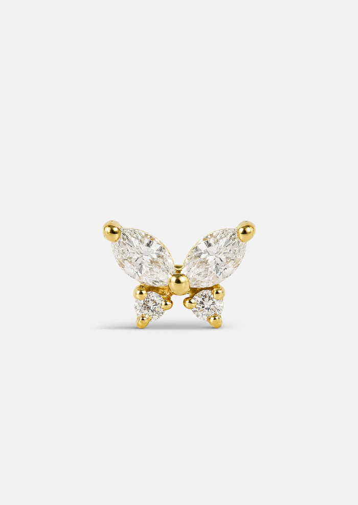 Butterfly Threaded Flat Back Earring
