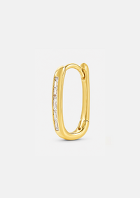 Diamond Oval Lock Hoop