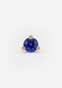 2mm Sapphire Threaded Flat Back Earring