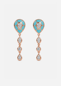 Ankh Inlay Earrings - Diamond