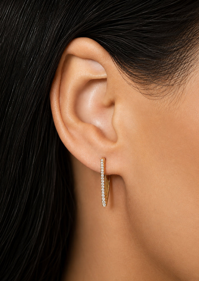 Diamond Triangle Hoop