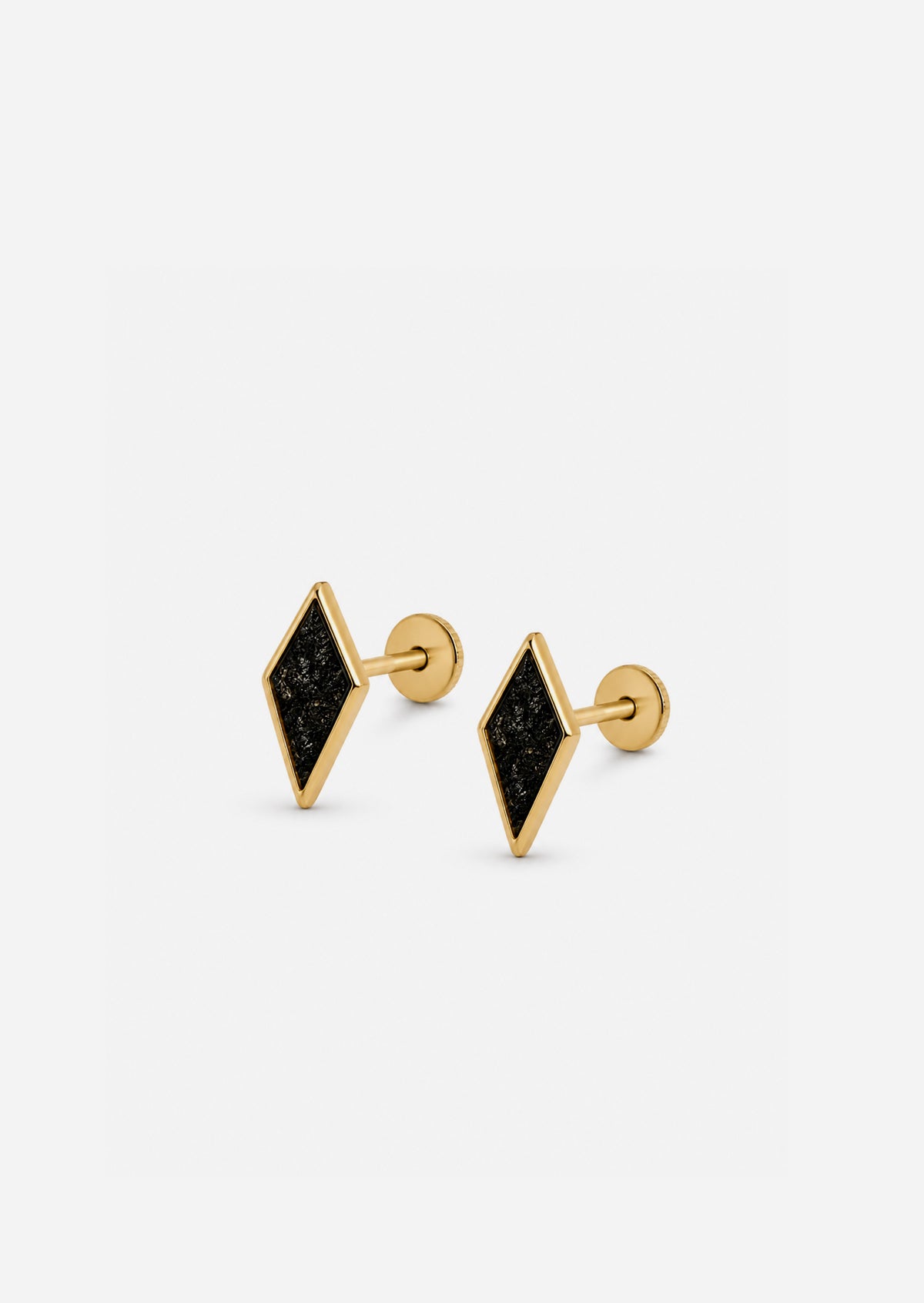 S+P Kite Diamond Threaded Flat Back Earring