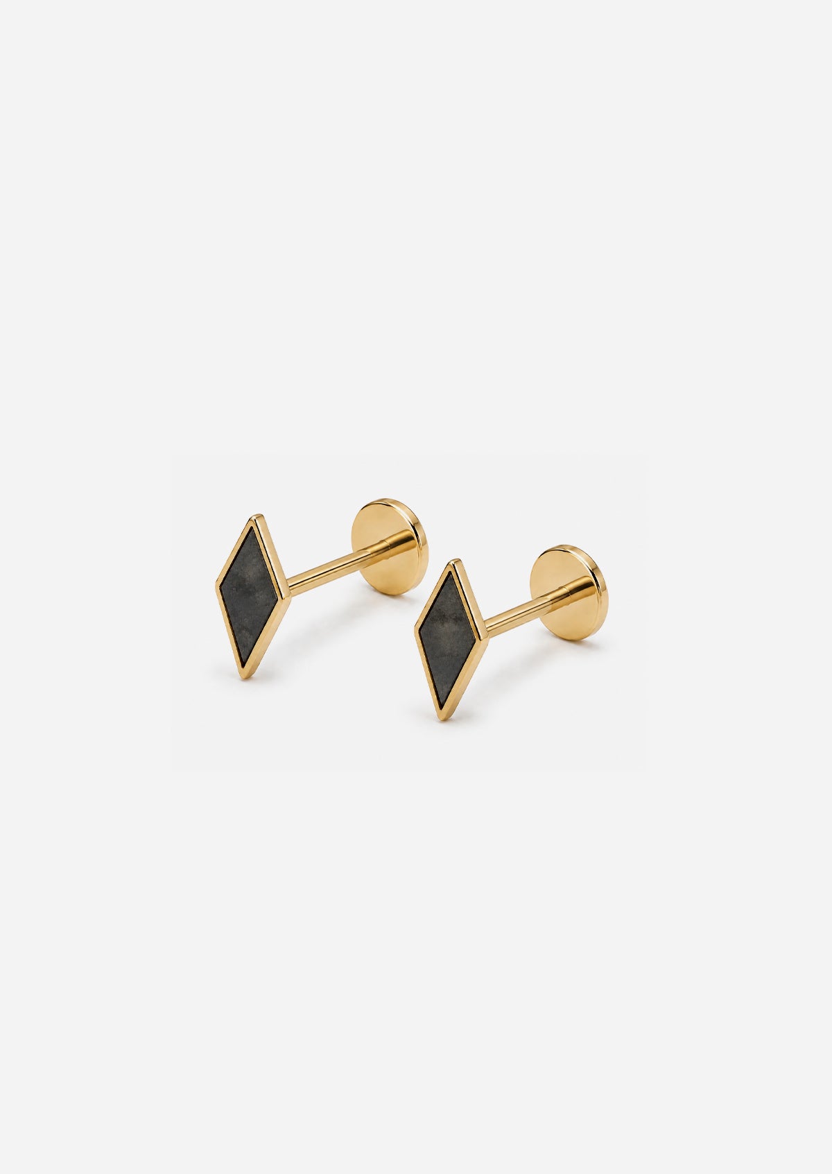 S+P Kite Diamond Threaded Flat Back Earring