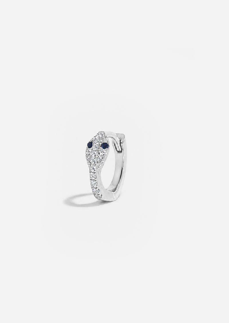 Mini Diamond Snake Huggie Hoop - Sapphire Eyes – Porter Lyons
