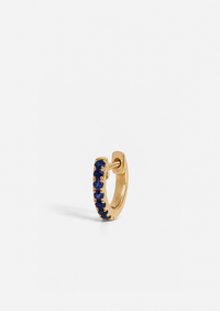 Small Sapphire Huggie Hoop