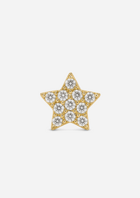 Star Threaded Flat Back Earring