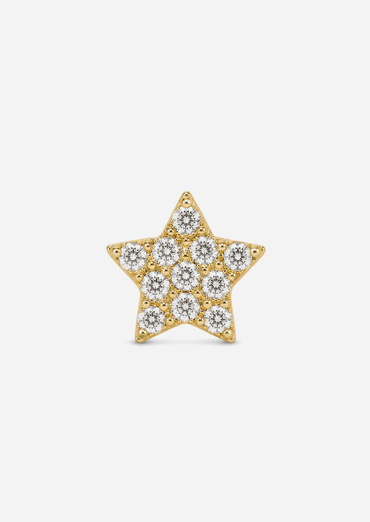 Star Threaded Flat Back Earring