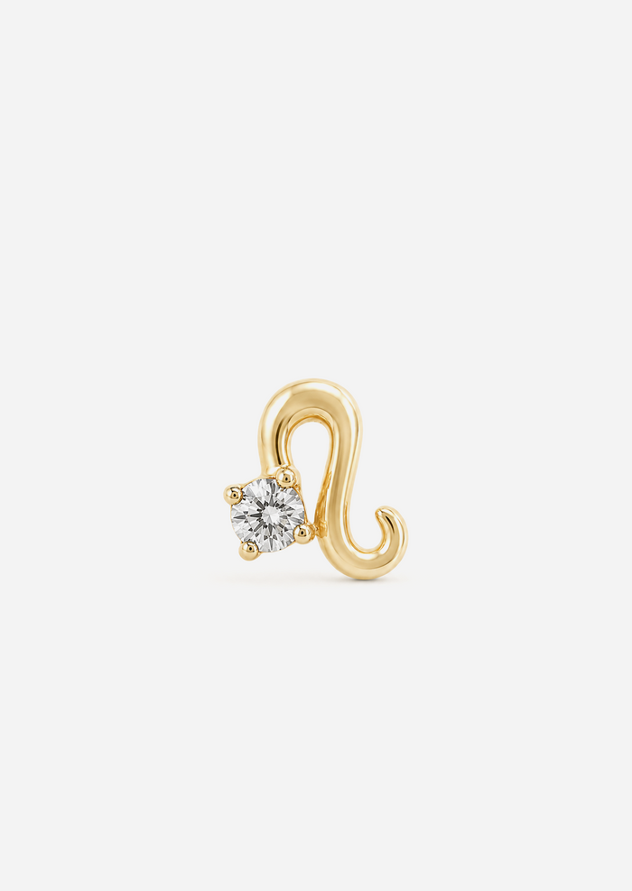 Leo Threaded Flat Back Earring