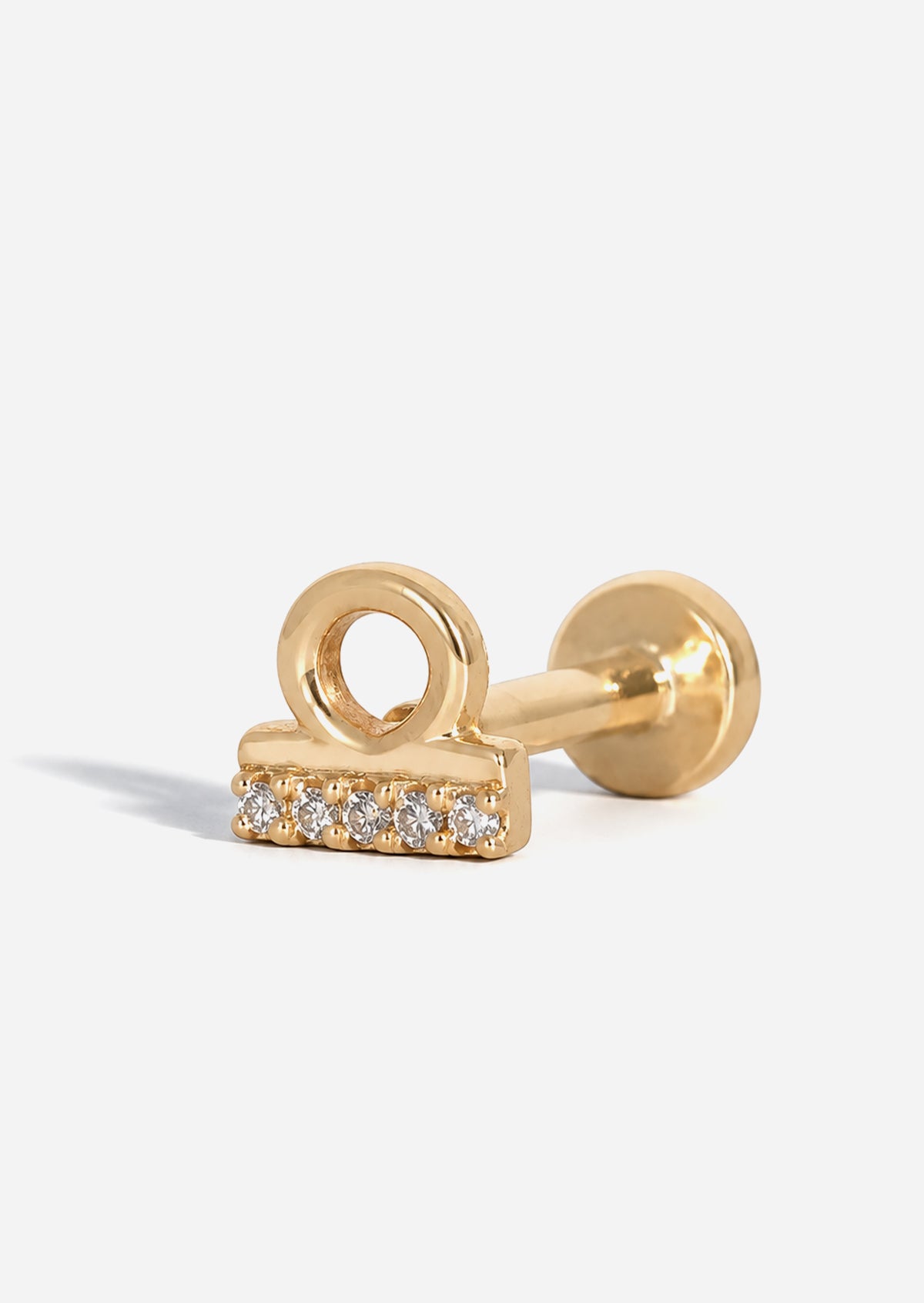 Libra Threaded Flat Back Earring