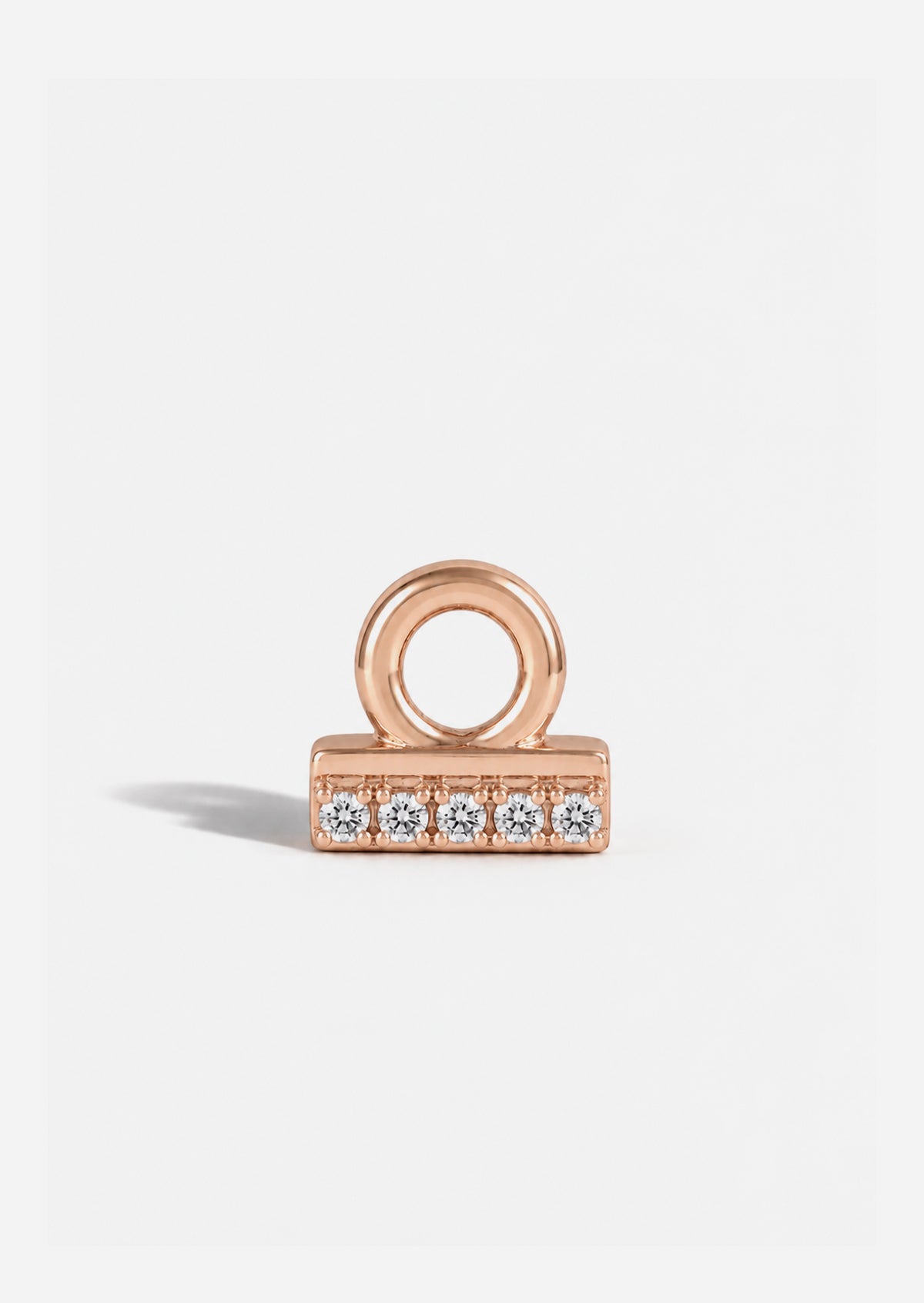 Libra Threaded Flat Back Earring