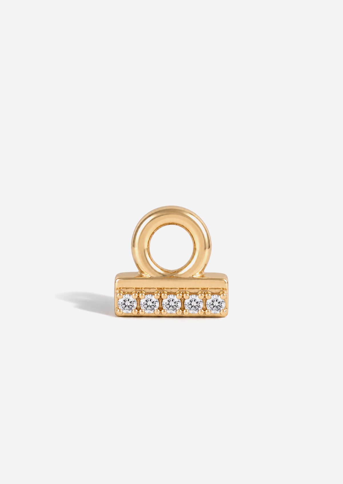 Libra Threaded Flat Back Earring