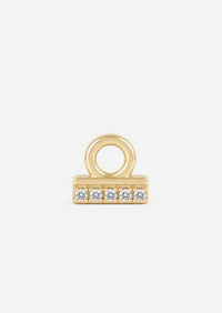 Libra Threaded Flat Back Earring