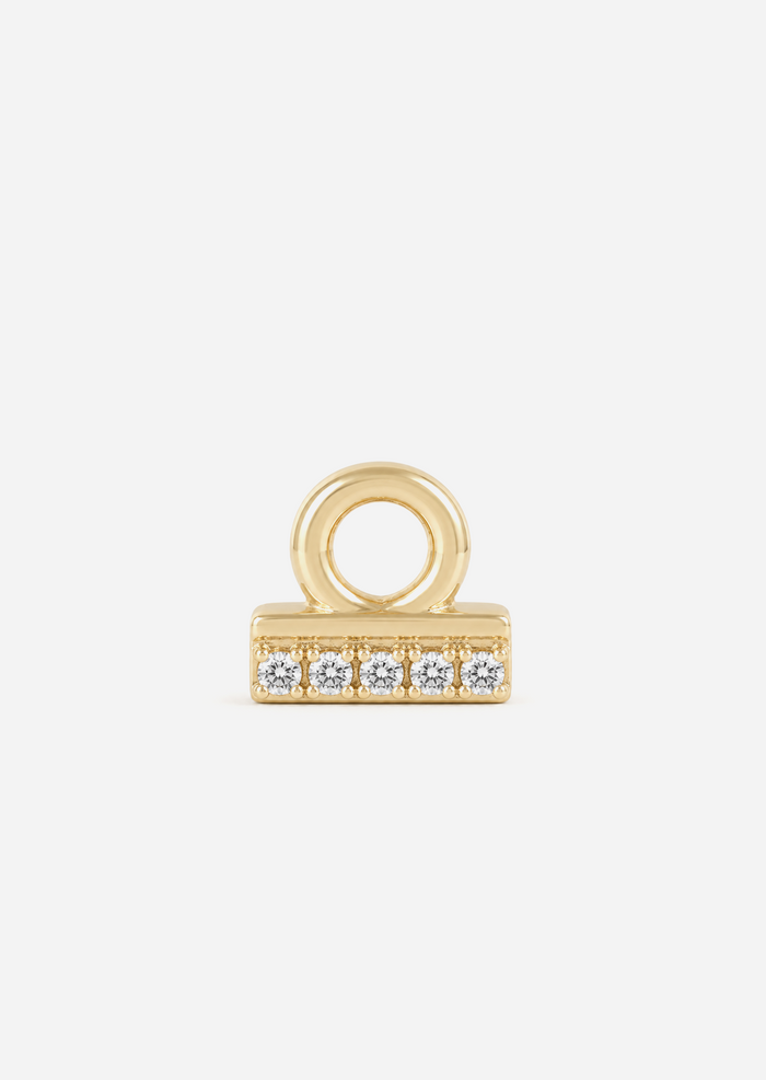 Libra Threaded Flat Back Earring