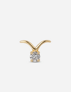 Taurus Threaded Flat Back Earring