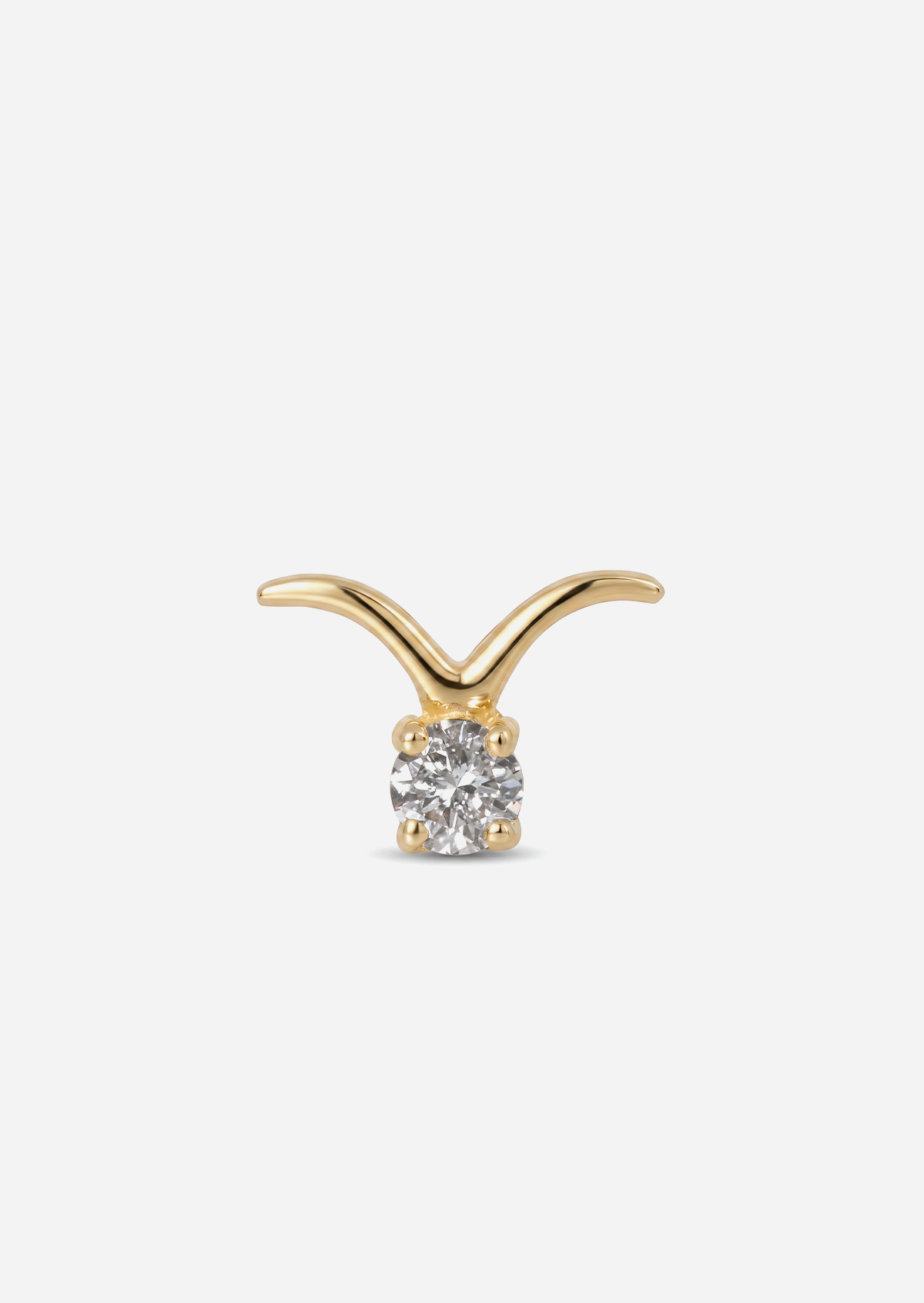 Taurus Threaded Flat Back Earring
