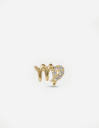 Virgo Threaded Flat Back Earring