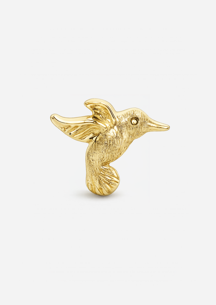 Hummingbird Threaded Flat Back Earring
