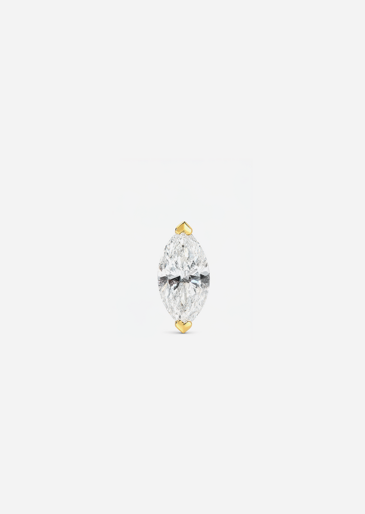 Mini Marquise Diamond Threaded Flat Back Earring