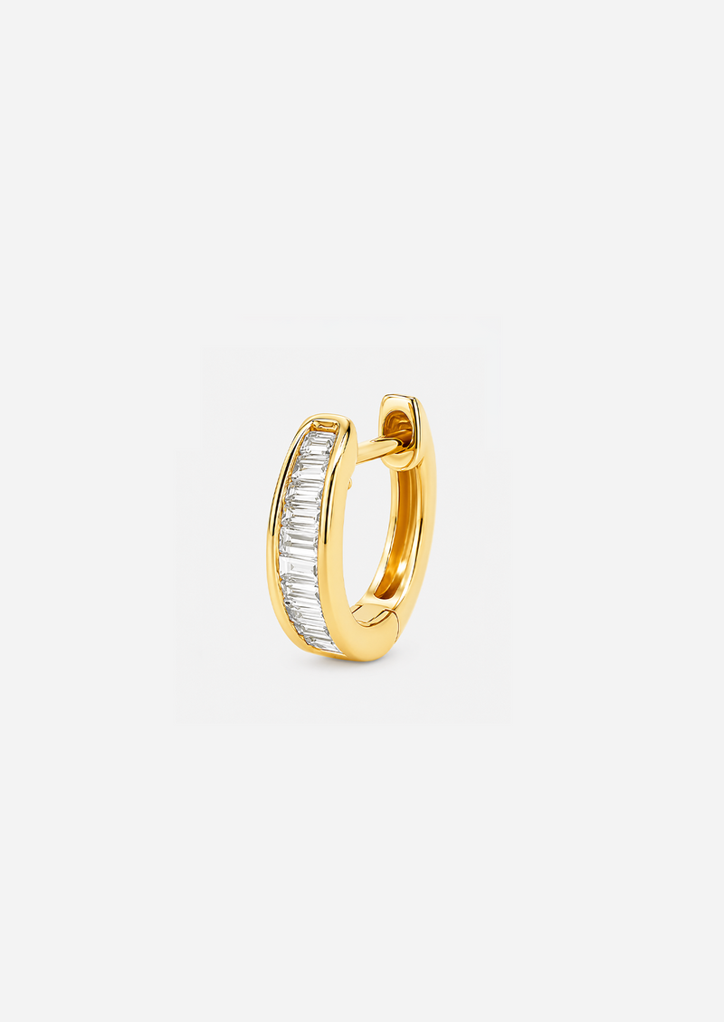 Mirror Baguette Hoop