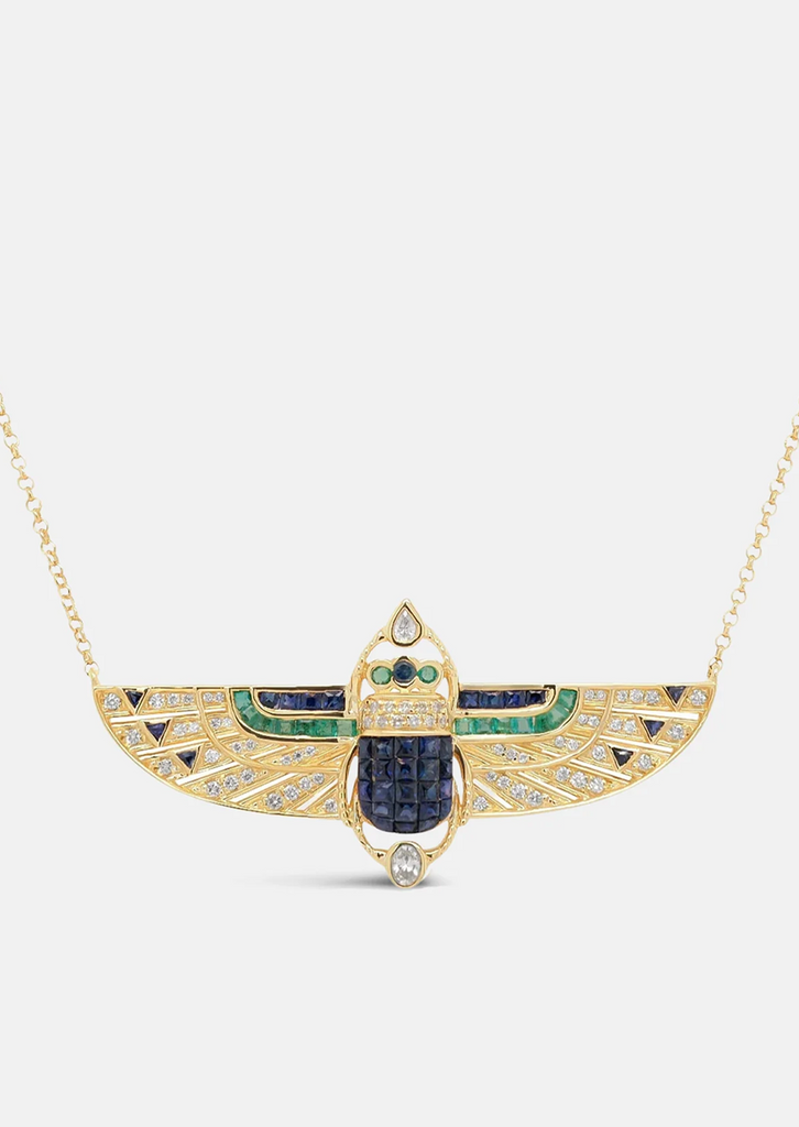 Deco Scarab Necklace