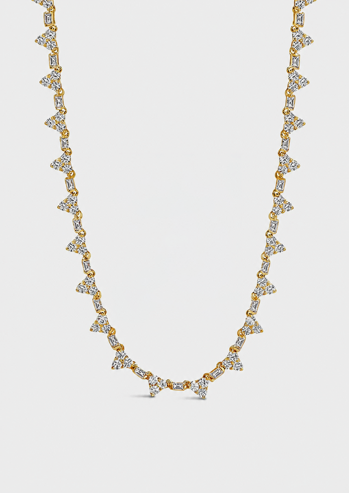 Pyramid Tennis Necklace