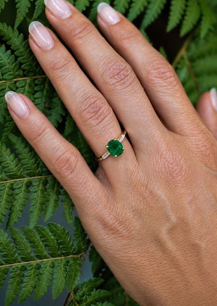 Emerald Solitaire Ring